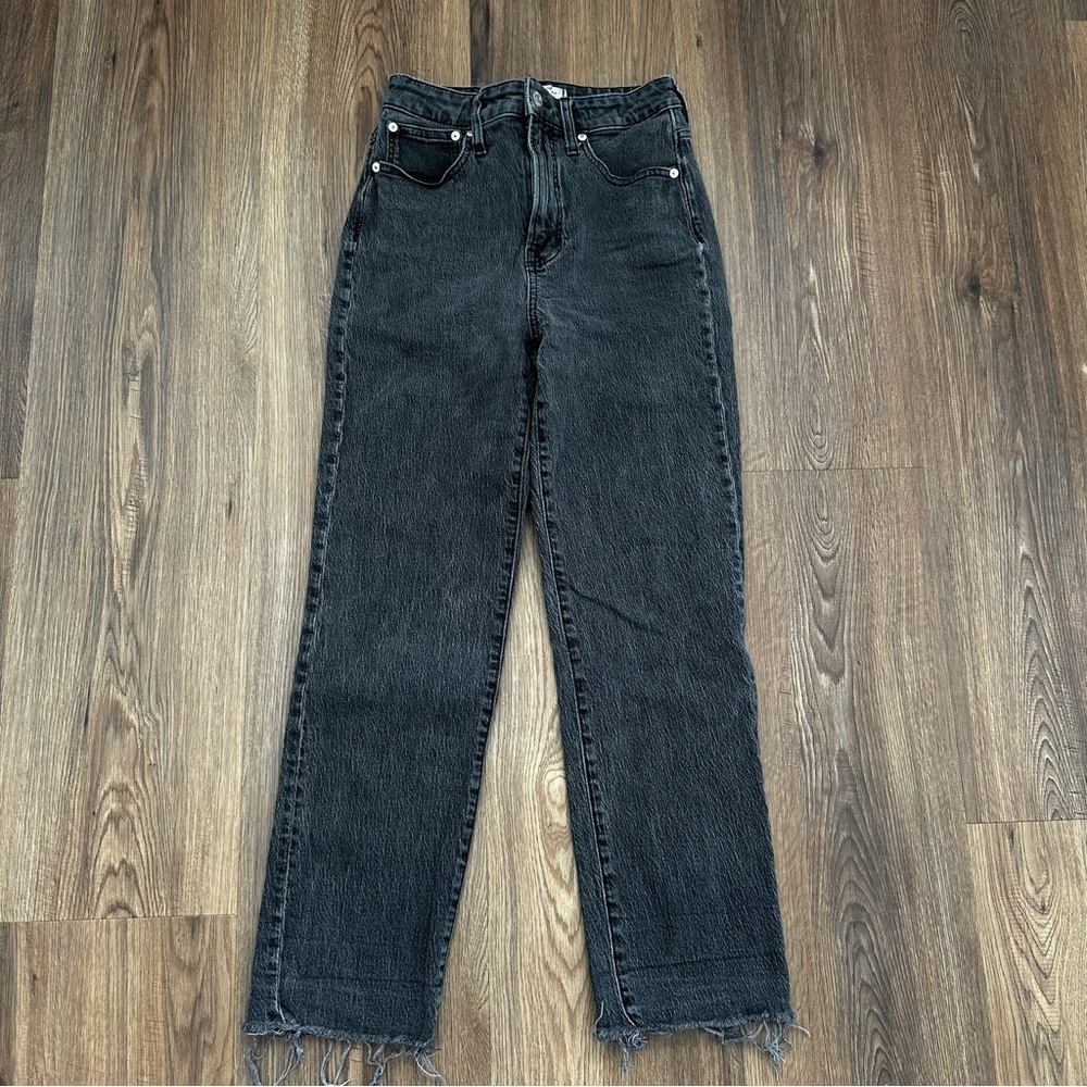Madewell Black Straight Leg Jeans